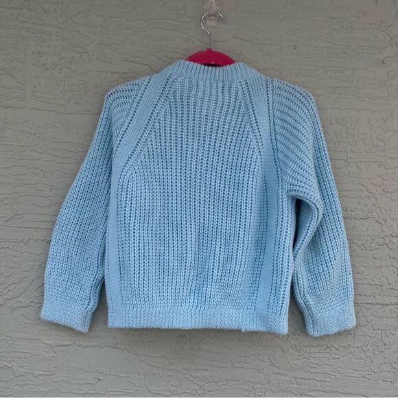 Vintage Boepple Women's Cardigan Sweater M Light Blue Knit - Picture 3 of 13